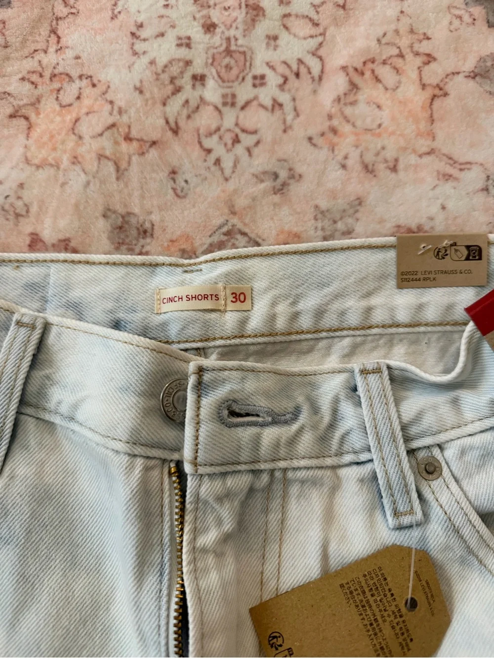 Levi's Light Blue High-Rise Denim Shorts